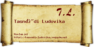 Tasnádi Ludovika névjegykártya